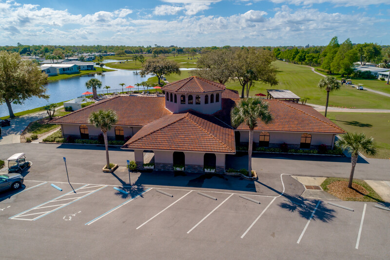 Clubhouse at golf course